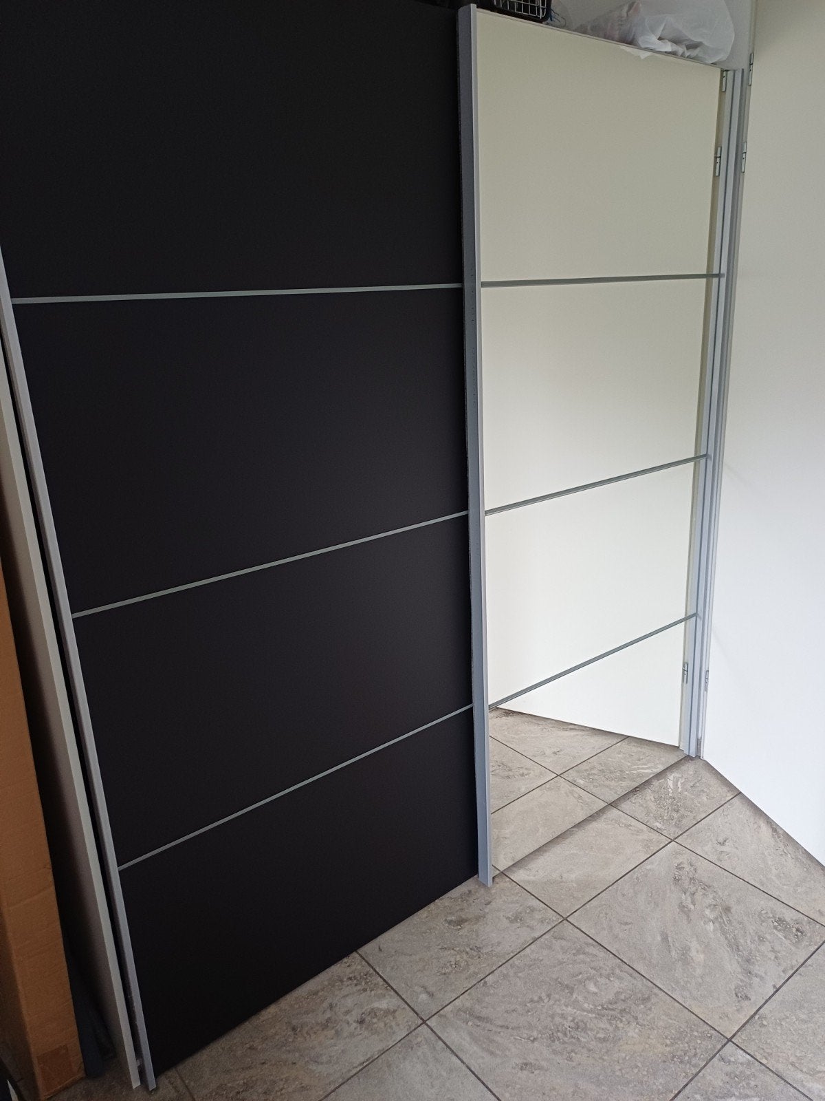 Spiegelkast met hangijzers en planken, Ophalen, Gebruikt, 200 cm of meer, Met plank(en)