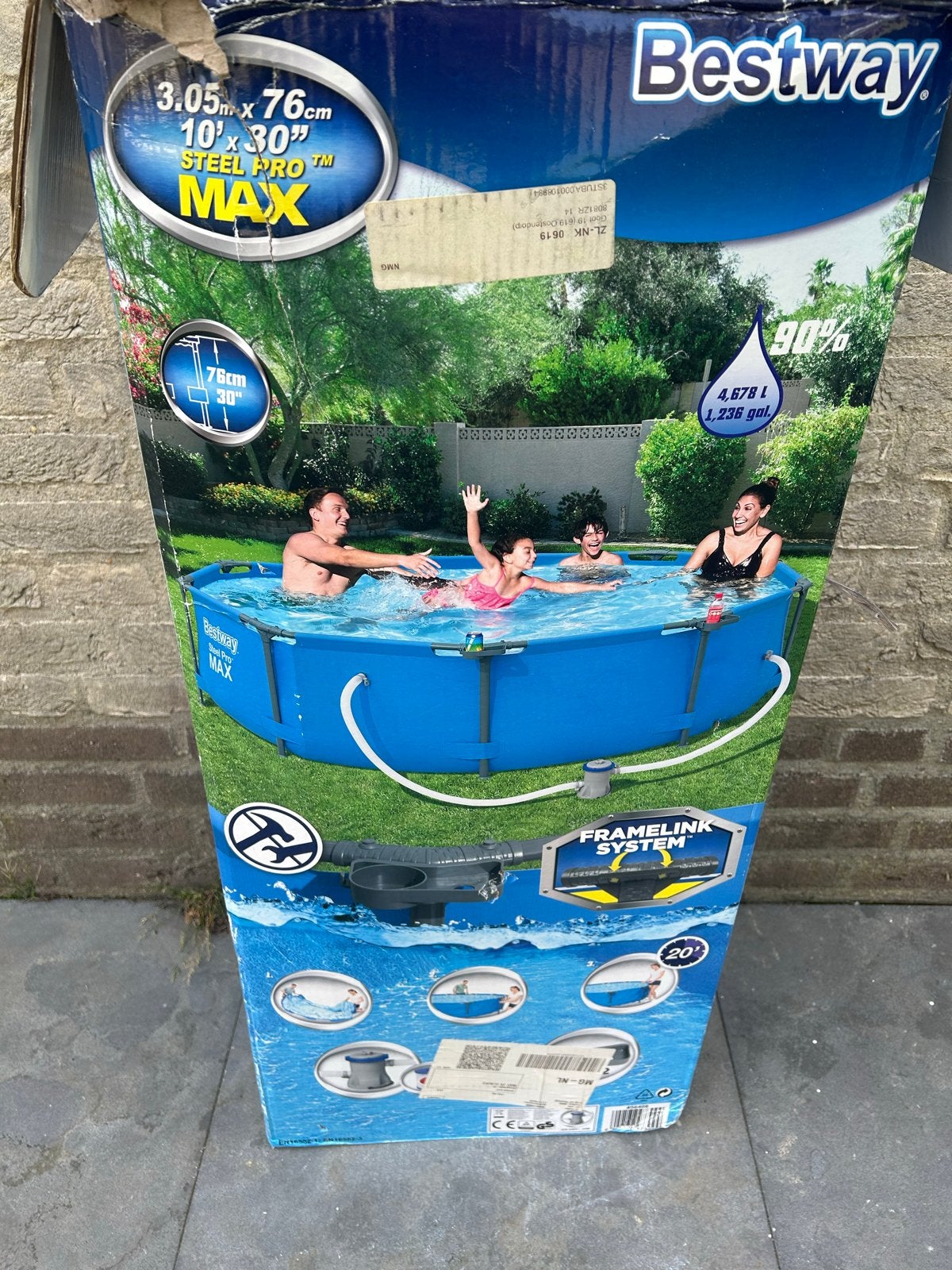 Bestway Steel Pro Max Zwembad Compleet met Accessoires, Ophalen, Rond, Zo goed als nieuw, Opzetzwembad