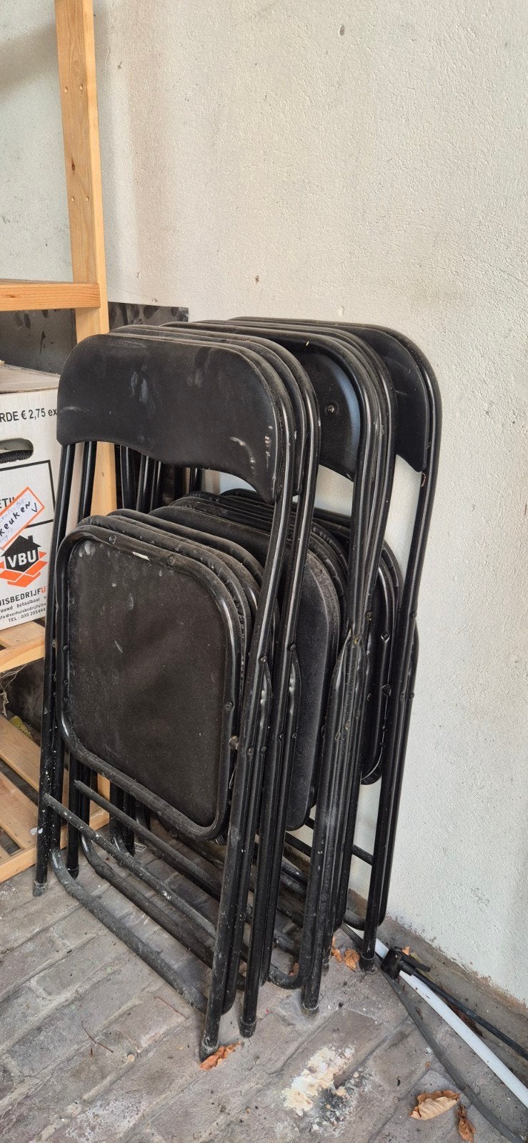 6x Zwarte Klapstoelen JYSK - Handig en Compact, Huis en Inrichting, Ophalen, Zwart, Vijf, Zes of meer stoelen, Praktisch, Functioneel