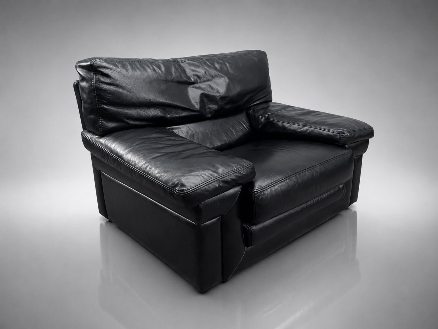 Vintage Armchair (XL) van Roche Bobois, Huis en Inrichting, Ophalen of Verzenden, Zo goed als nieuw, Leer, Contemporary