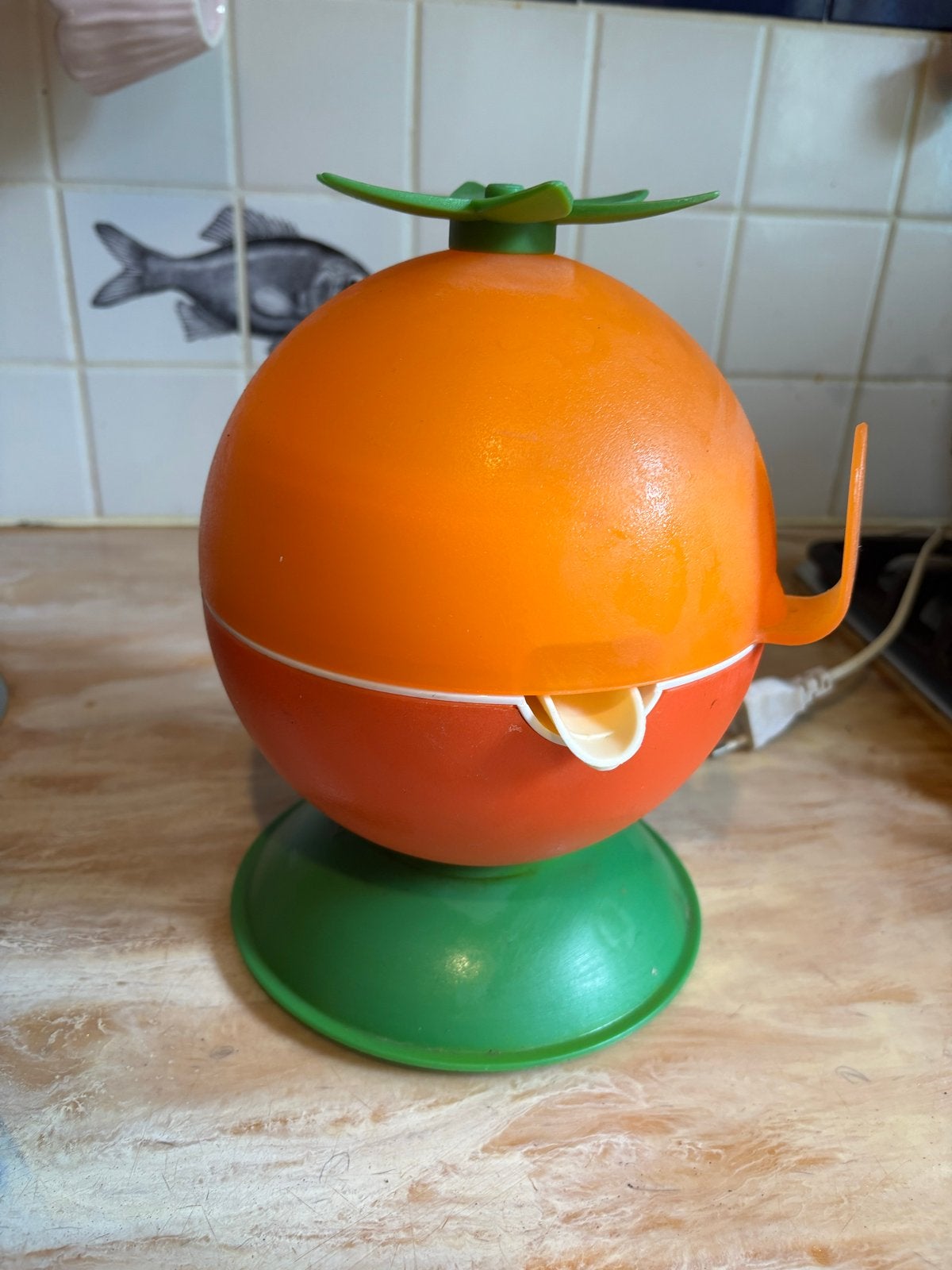 Vintage jaren '80 citruspers - Goed werkend design keuken, Ophalen of Verzenden, Gebruikt