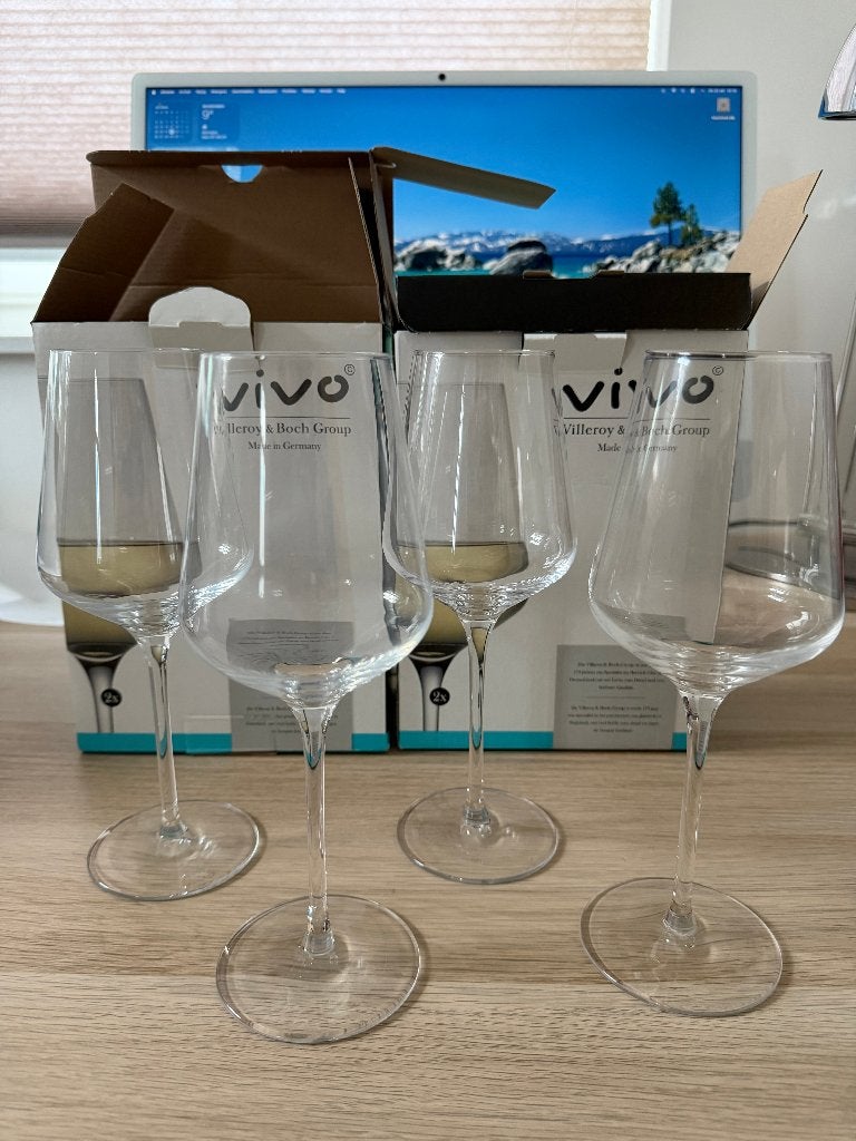 Vivo witte wijn glazen AH, Ophalen, Zo goed als nieuw, Overige typen