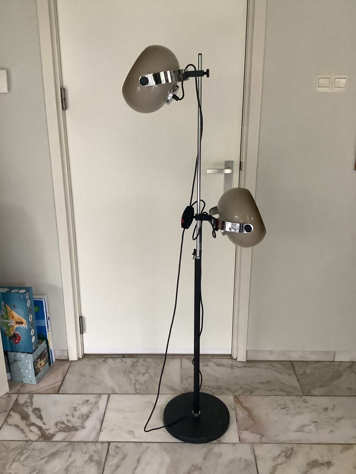 Dijkstra Staande Mushroom Lamp - Retro Vintage  2 kappen, Ophalen, Gebruikt, E27 (groot), Metaal