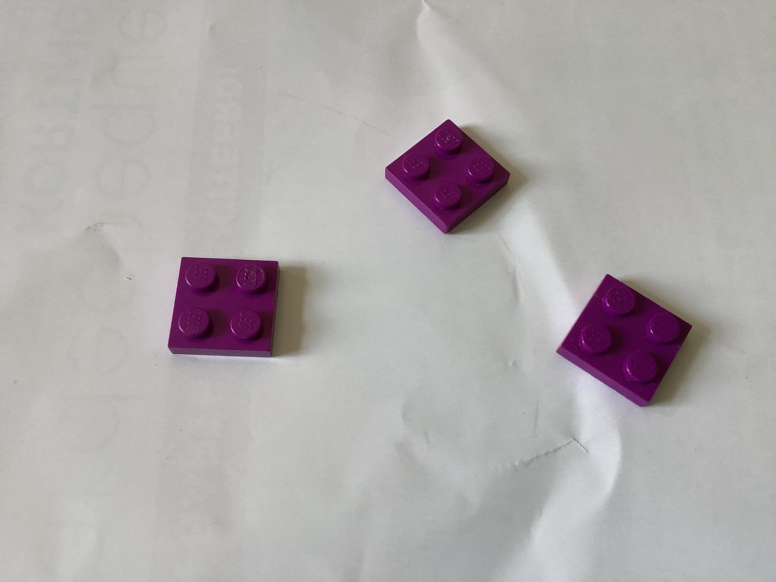 Lego plaat 2x2 paars, Ophalen of Verzenden, Gebruikt, Losse stenen, Lego