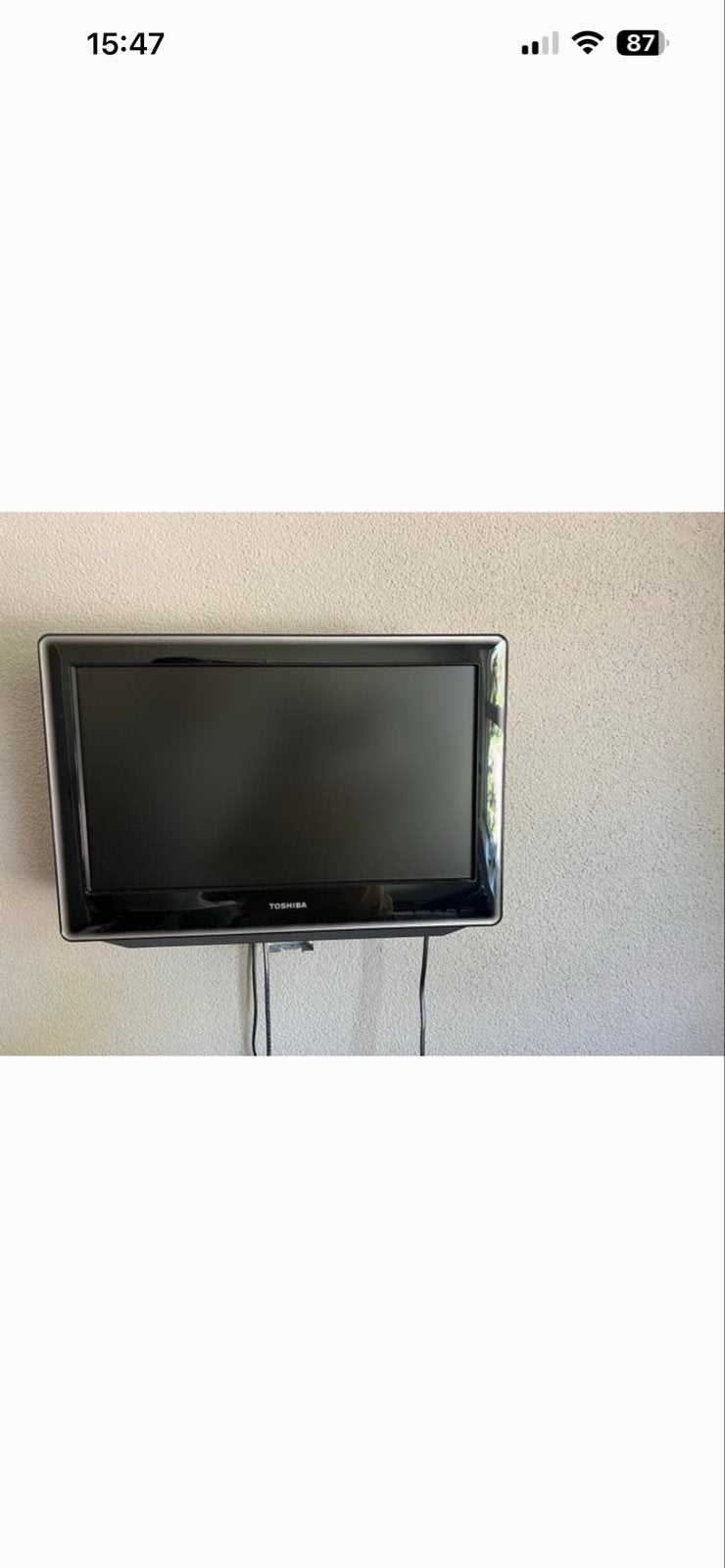 Toshiba TV met ingebouwde DVD-speler en afstandsbediening, Audio, Tv en Foto, Ophalen, 50 Hz, LCD, 40 tot 60 cm