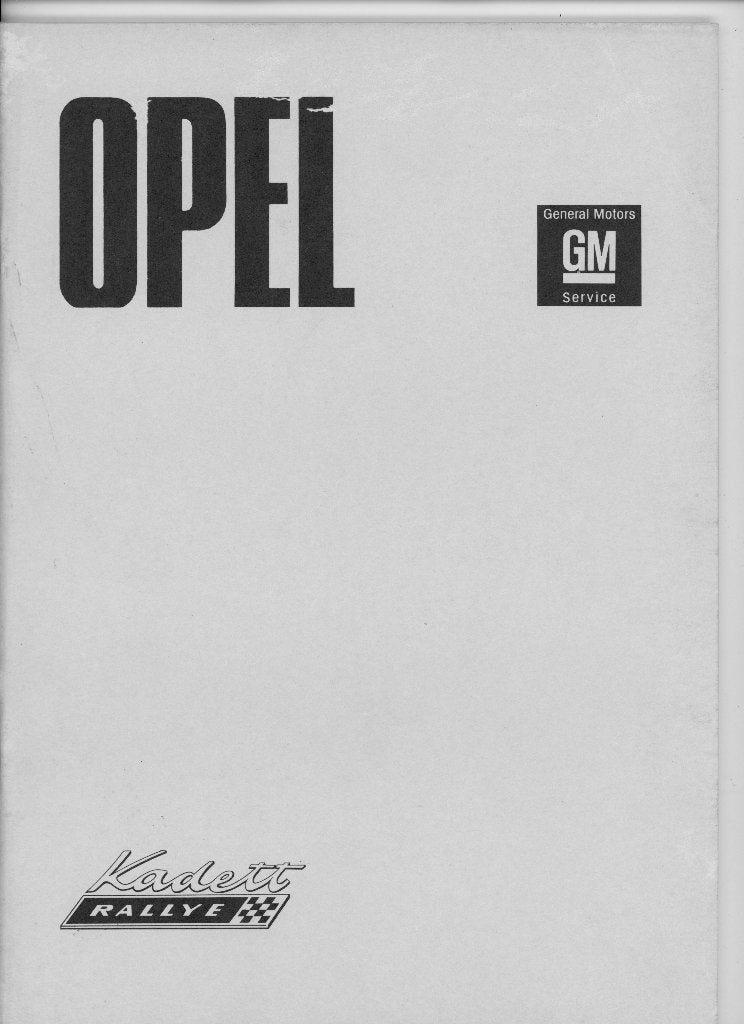 Opel Kadett B Rallye Werkplaatshandboek, Auto diversen, Verzenden