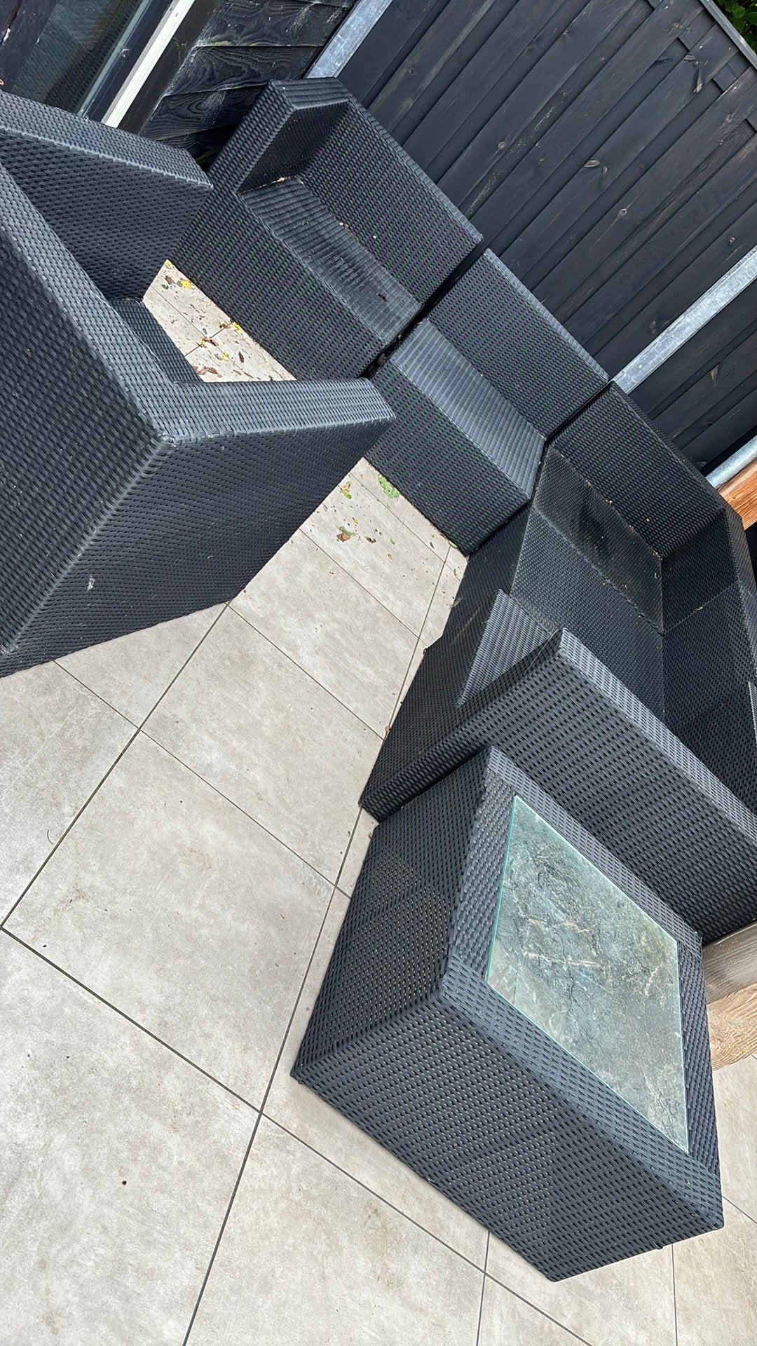 Grote zwarte Sediamo lounge tuinset tuinmeubel, Ophalen, Gebruikt, Meer dan 8 zitplaatsen, Loungeset