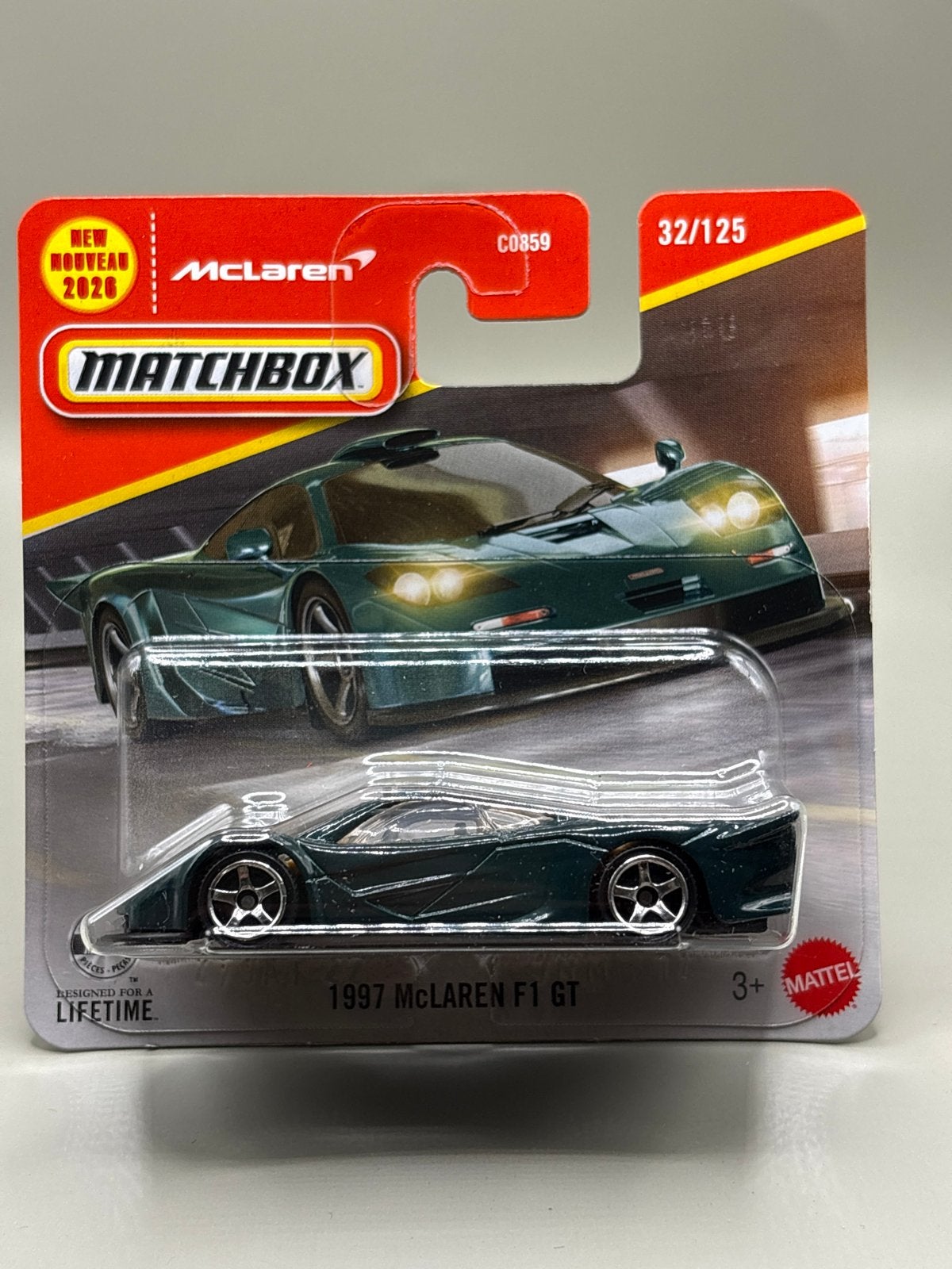 Matchbox McLaren F1 GT 1997 - Nieuw in verpakking, Auto, Nieuw, Ophalen of Verzenden, Mattel