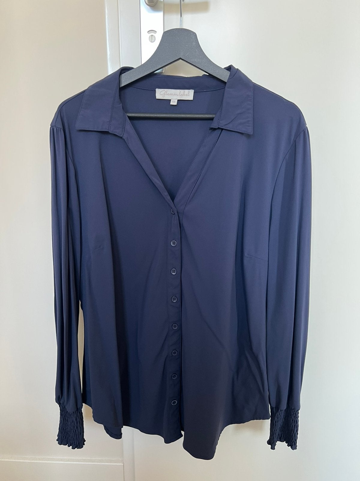 Blouse Glamm Label - Blauw/Grijs - Maat XXL, Ophalen of Verzenden, Zo goed als nieuw, Maat 46/48 (XL) of groter, Blauw