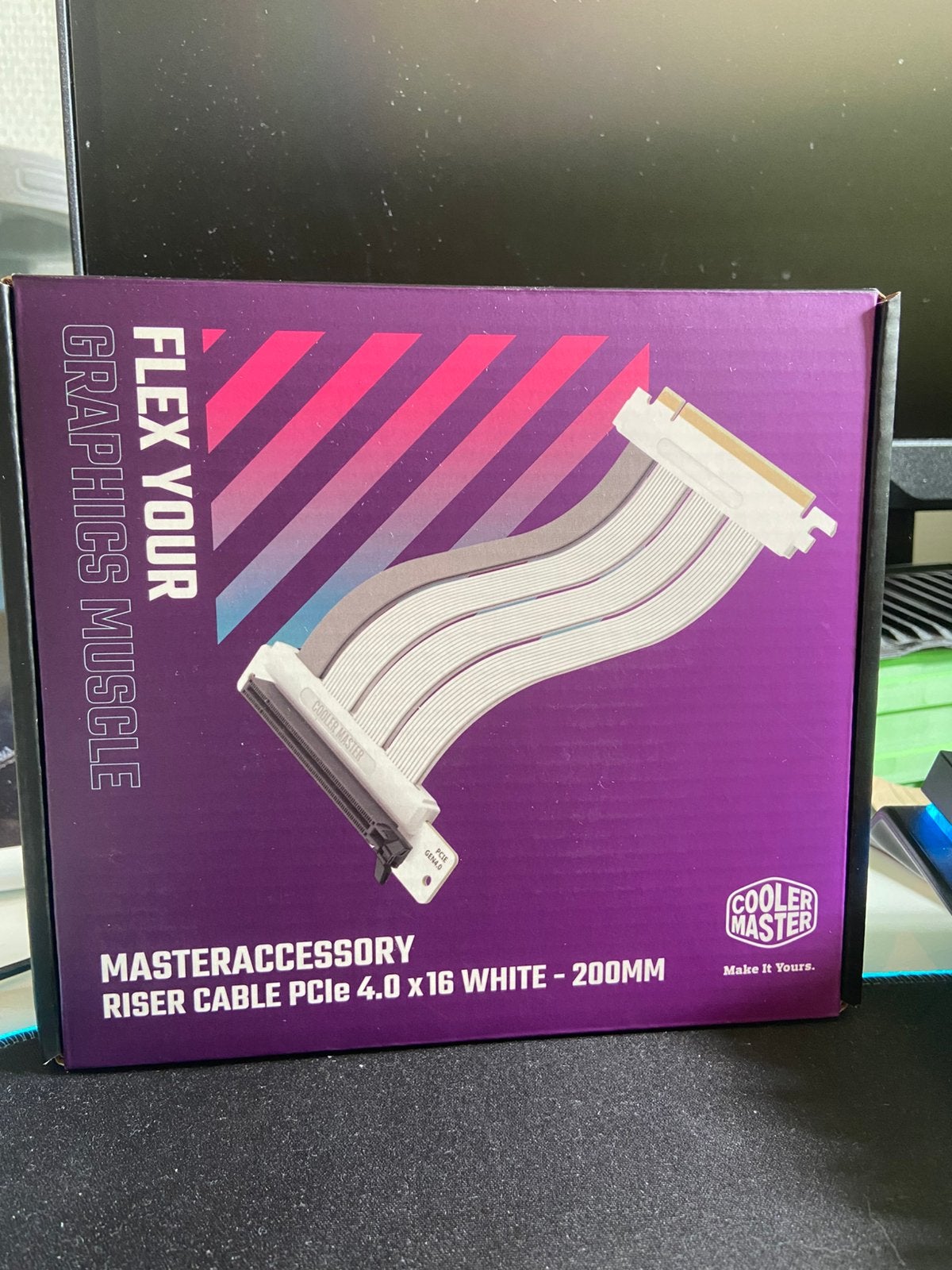 Cooler master Riser Cable wit PCIe 4.0 x16 200mm, Ophalen of Verzenden, Zo goed als nieuw, Overige typen