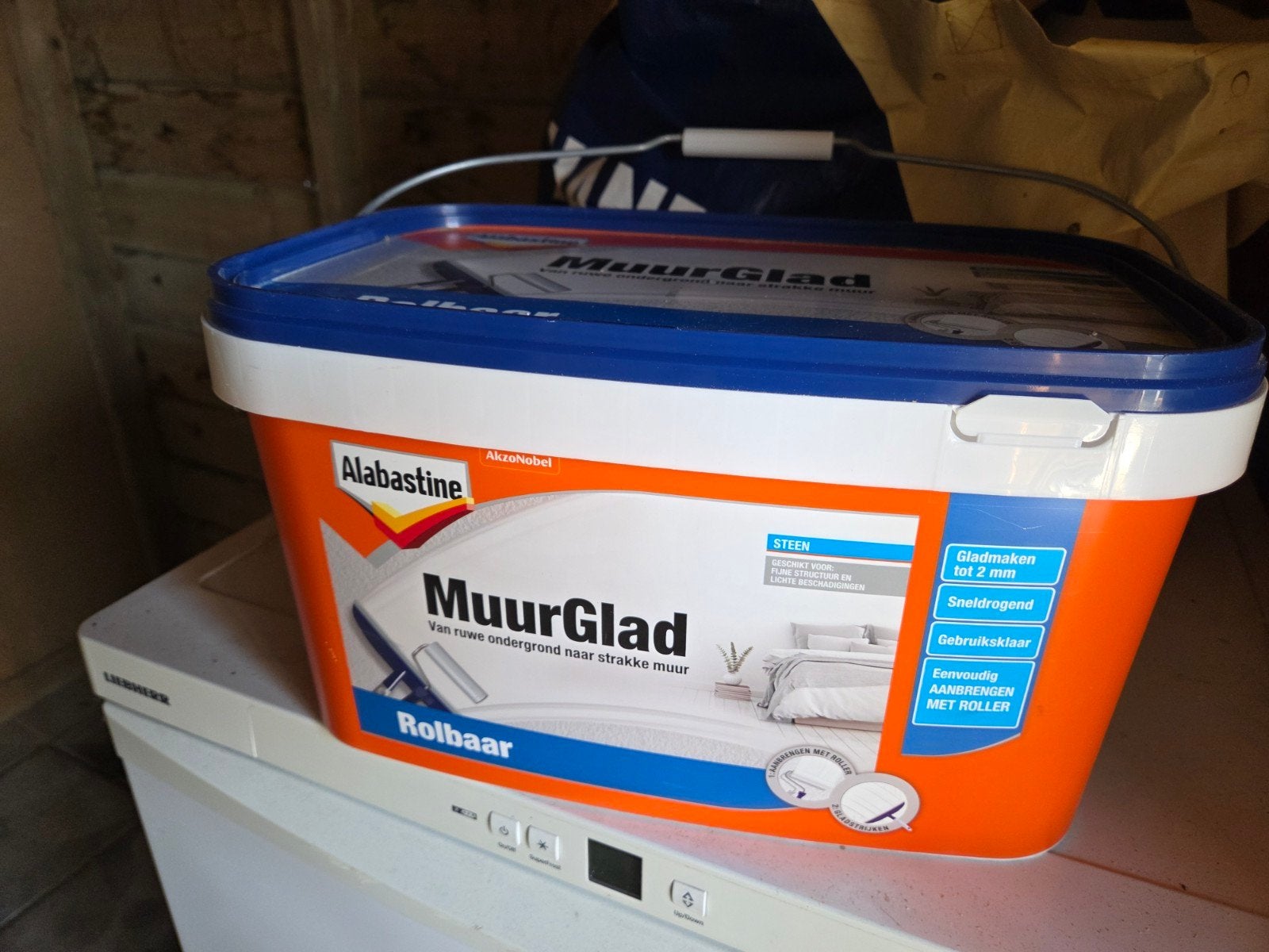 Alabastine MuurGlad Rolbaar - Voor strakke muren, Ophalen, Nieuw, Wit