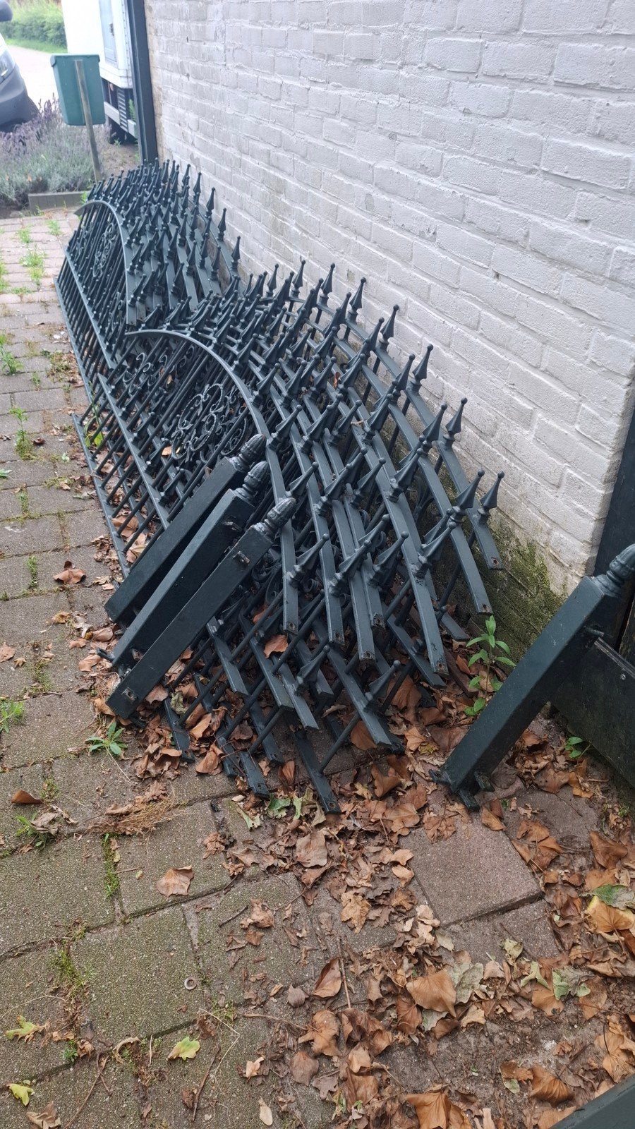 Mooi ijzeren sierhekwerk, totaal 34 meter !, Ophalen, Gebruikt, IJzer, Sierhekwerk