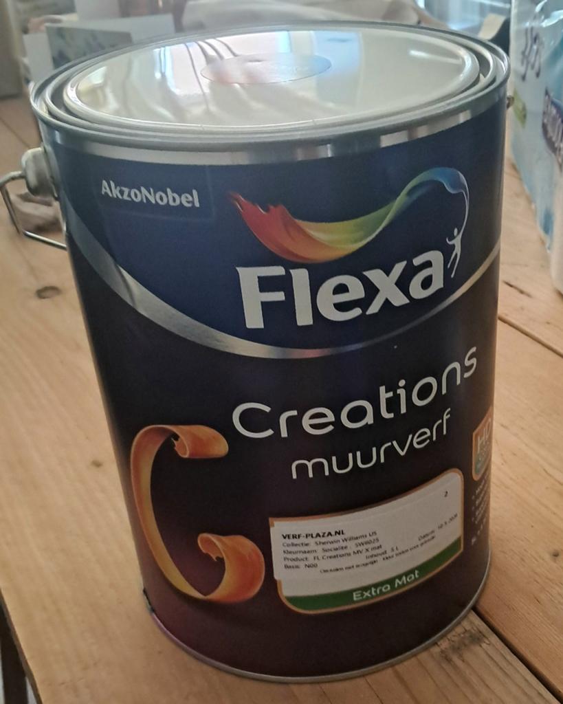 Flexa Creations Muurverf Extra Mat - Paars/aubergine/plum, Ophalen, Paars, Minder dan 5 liter, Verf