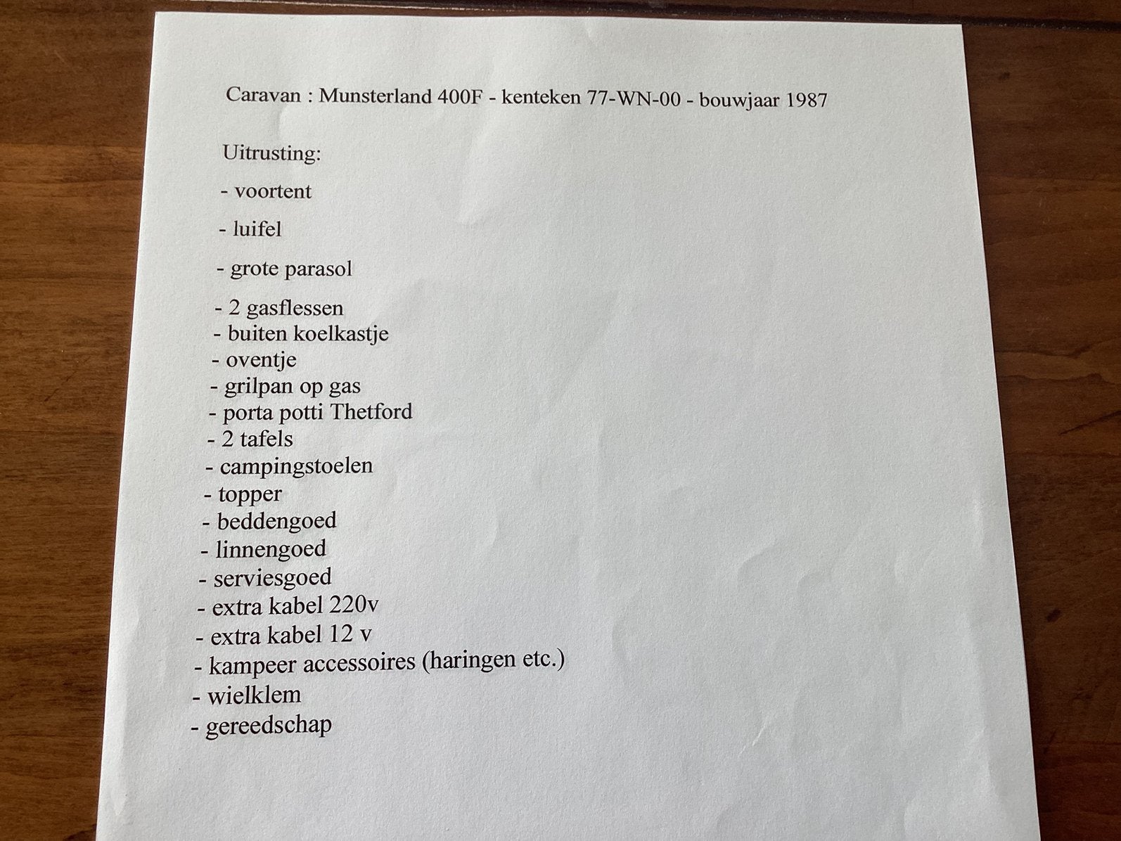 Te koop, Munsterland 400 F bouwjaar 1987, Caravans en Kamperen, Caravans, Treinzit, Dwarsbed, Particulier, LMC en Münsterland