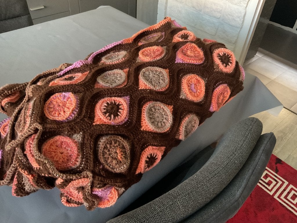 Te koop mooie gehaakte deken, Woondeken, 130 cm, Nieuw, Viscose