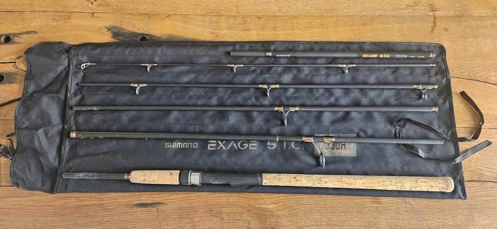 Shimano Exage S.T.C. 300/330 reishengel, Ophalen, Zo goed als nieuw, Werphengel