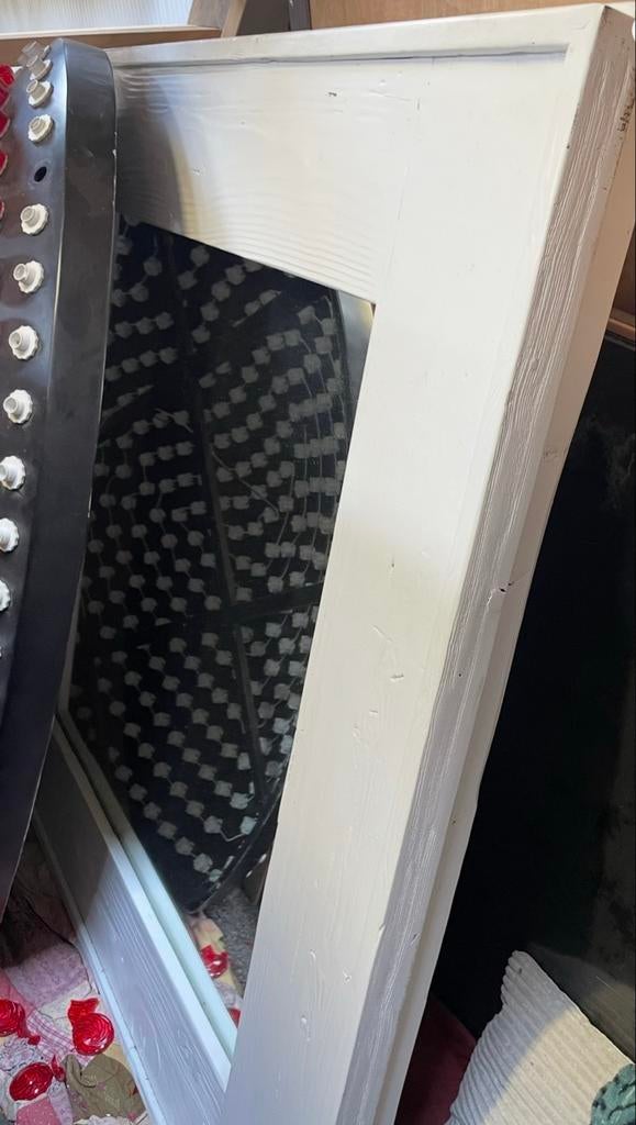 White wash spiegel, vierkant groot plus andere zaken, prive, Huis en Inrichting, Verzenden, 100 tot 150 cm, Vierkant, Zo goed als nieuw