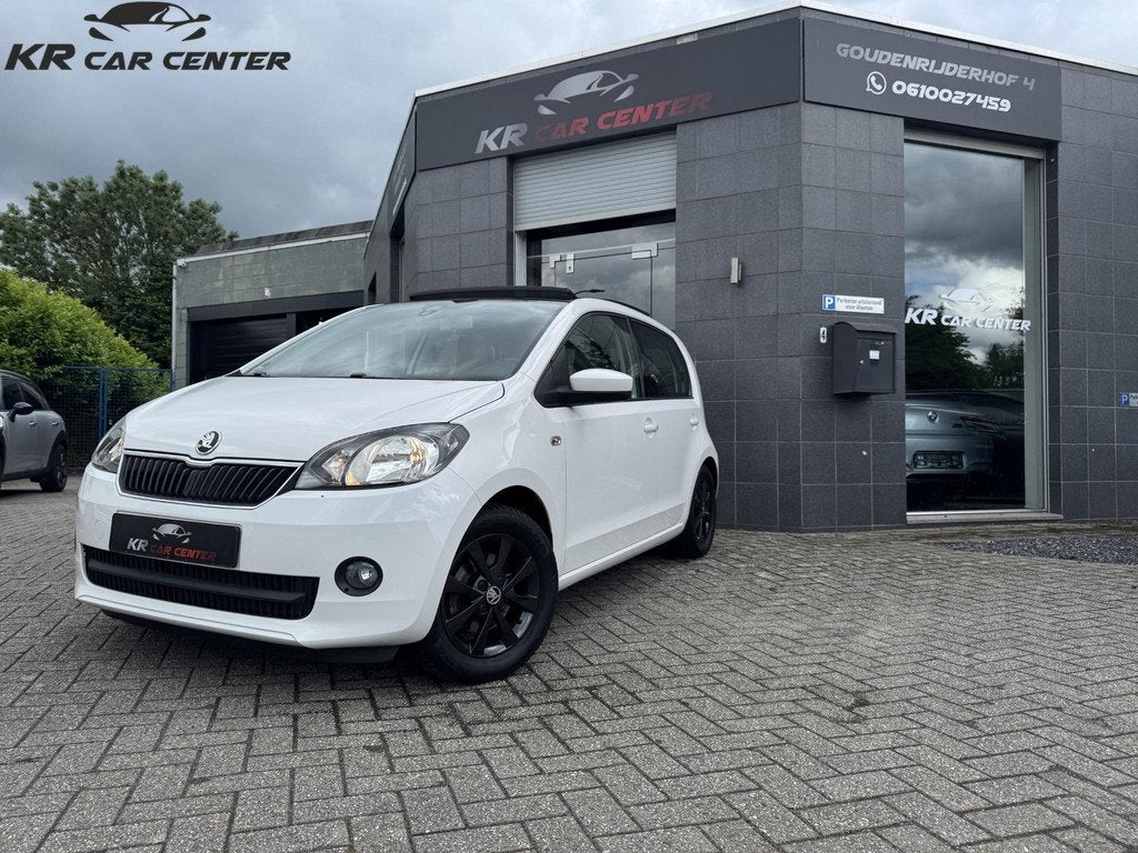 Skoda Citigo 1.0 Greentech Elegance PANO-NAVI-AIRCO-STLVERWA, Voorwielaandrijving, Euro 5, Stof, Gebruikt