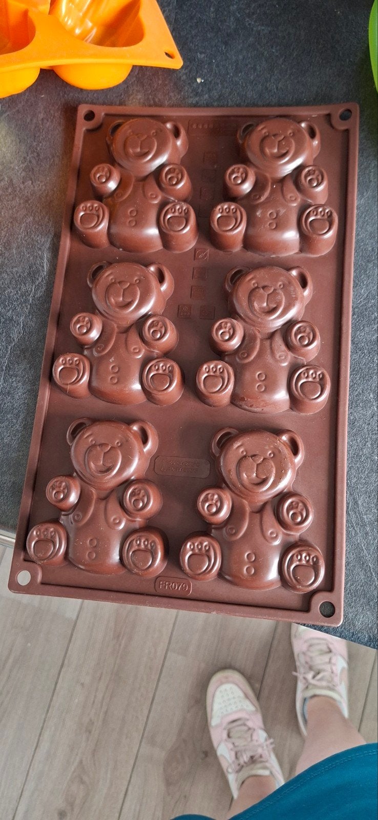 Siliconen bakvorm beertjes - nette staat, Ophalen of Verzenden, Zo goed als nieuw, Taarten of Cupcakes, Bakvorm