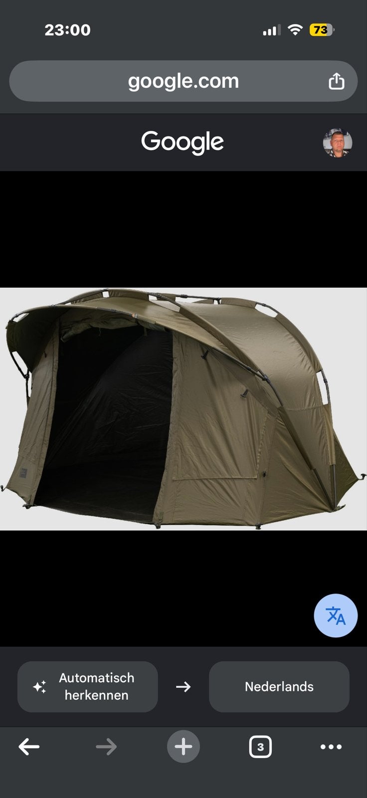 Fox Eos mk2 1-persoons bivvy - Ideaal voor karpervissen, Ophalen, Gebruikt, Tot en met 2