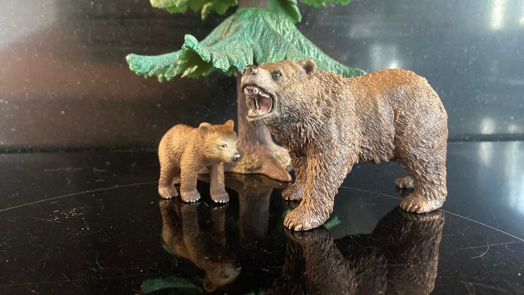 Schleich Wildlife: Bruine Beren., Ophalen of Verzenden, Zo goed als nieuw, Paard, Beeldje of Figuurtje