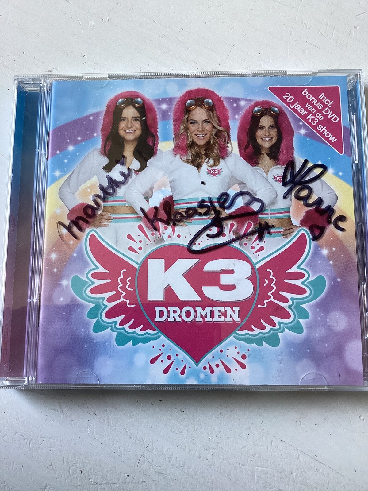 CD/DVD K3 - Dromen (gesigneerd), Gesigneerd, Verzenden, Zo goed als nieuw, Muziek