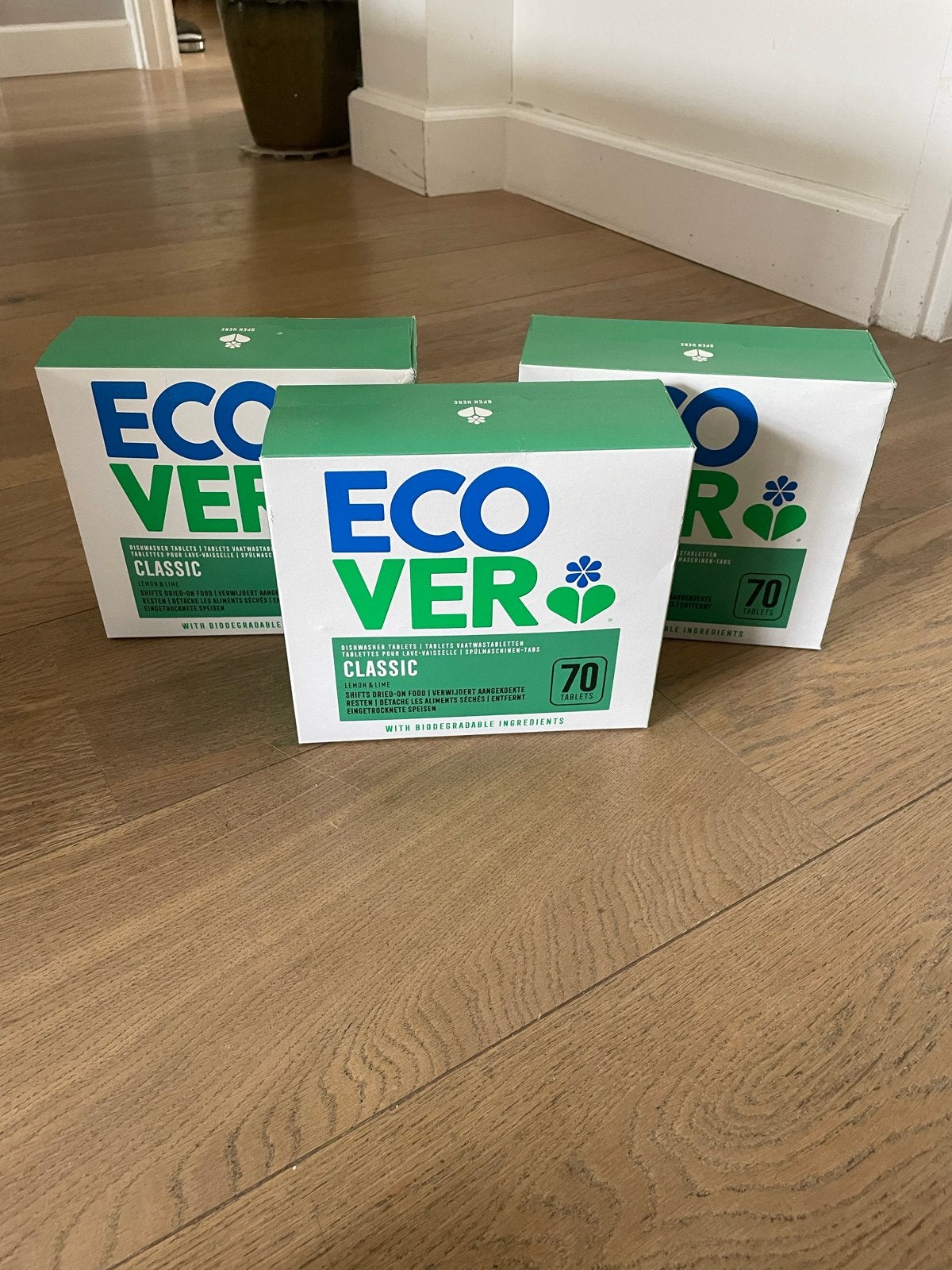 3x Ecoveer Classic Vaatwastabletten - 70 stuks per doos, Ophalen of Verzenden, Schoonmaakmiddel