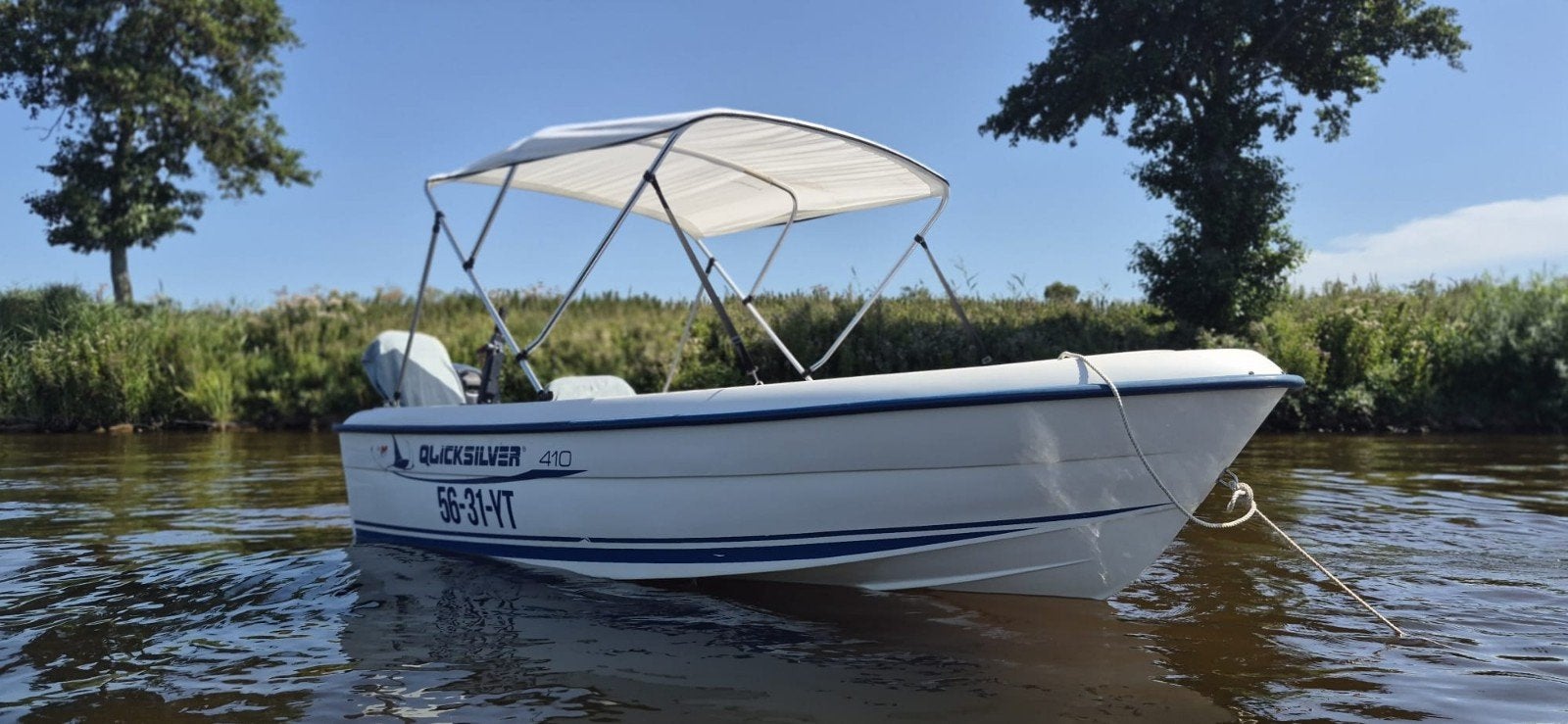 Quicksilver 410 met Yamaha 25pk en complete uitrusting, Ophalen, Gebruikt, 4 m, Quicksilver