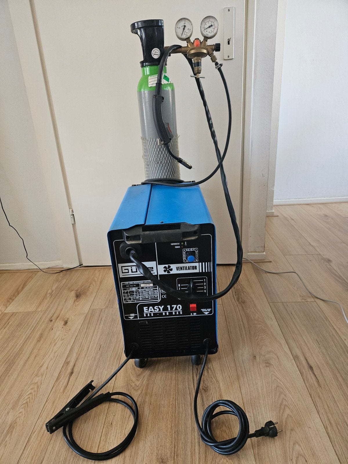 Güde EASY 170 lasapparaat met CO2-fles, Doe-het-zelf en Verbouw, Gereedschap | Lasapparaten, Ophalen of Verzenden, Gebruikt, Minder dan 150 ampère