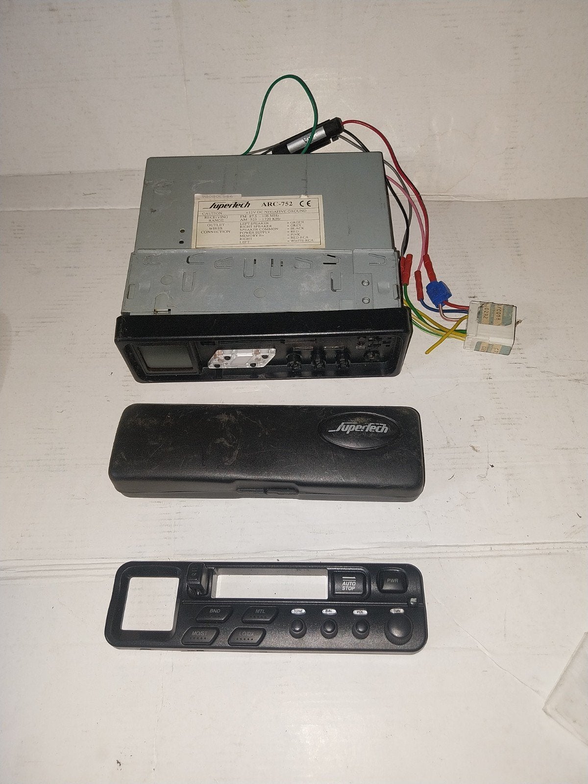 Supertech ARC-752 Autoradio met Cassettespeler, Ophalen of Verzenden, Gebruikt