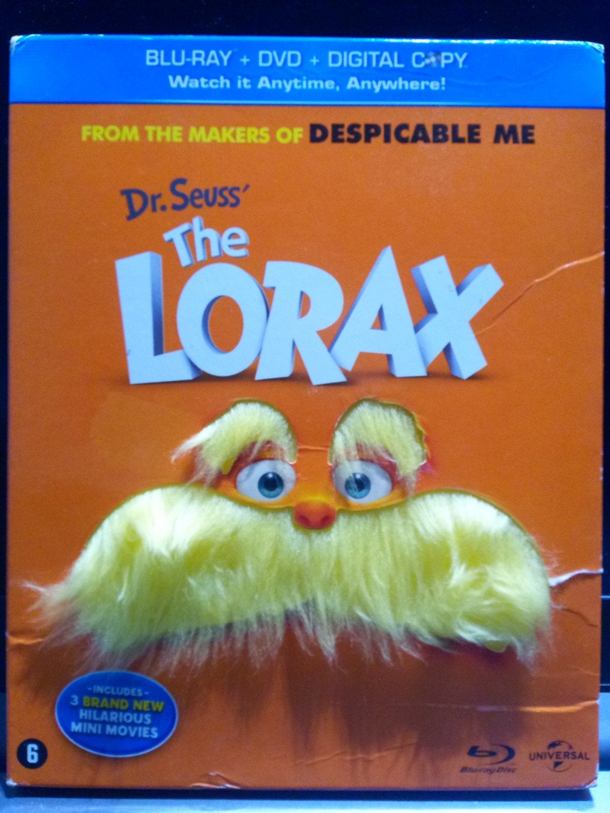 Dr. Seuss' The Lorax Blu-ray + DVD, Animatie, Nederlands, Ophalen of Verzenden, Zo goed als nieuw