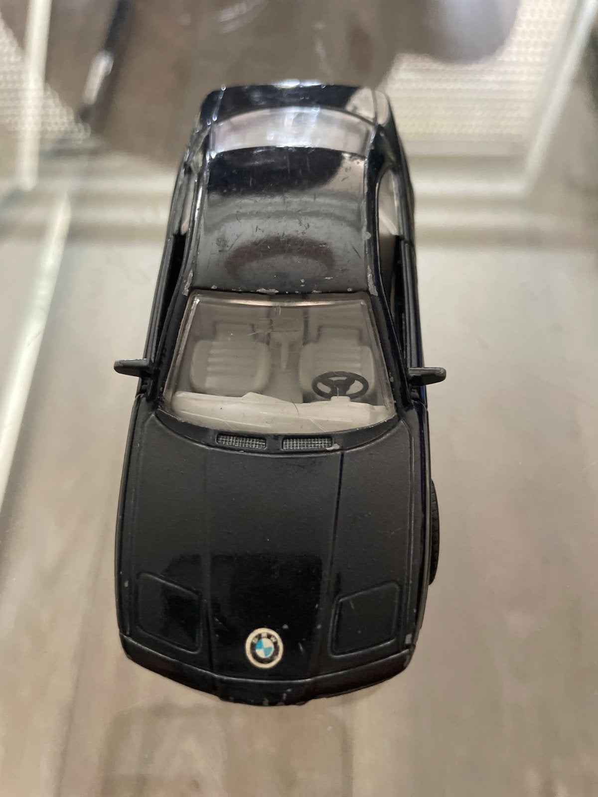 BMW 850 CSI schaalmodel 1/42 - Zwart 2x, Ophalen of Verzenden, Gebruikt, Overige typen