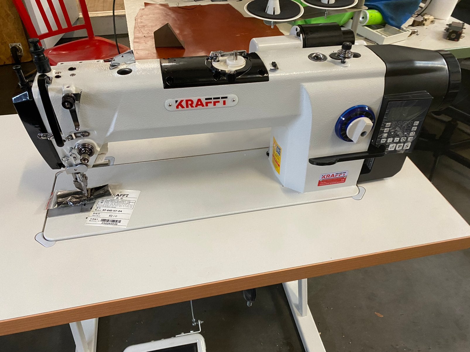 Industriele naaimachine kraft dubbel transport 37cm arm aut, Overige merken, Kraft, Kraft, Nieuw