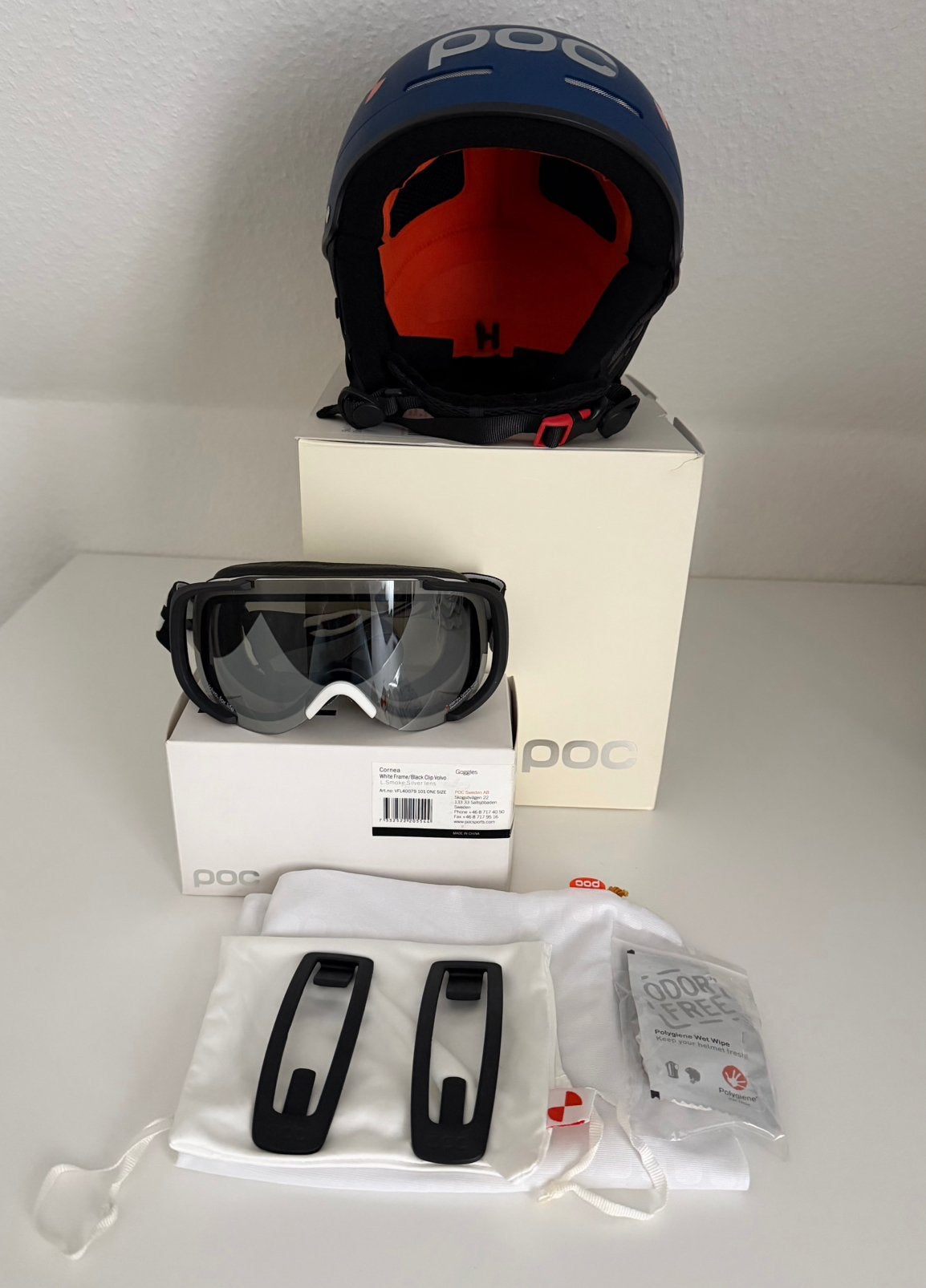 POC Skull Light Volvo skihelm + POC skibrilskil, Overige merken, Overige typen, Ophalen of Verzenden, Zo goed als nieuw