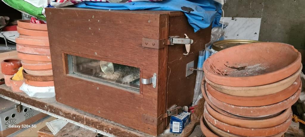 Houten broedmachine, Ophalen, Gebruikt