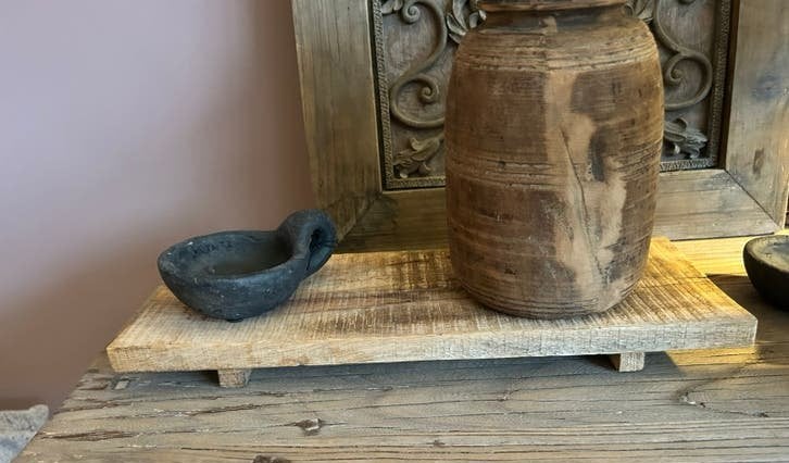 Oud houten plateau om mee te decoreren, Ophalen of Verzenden, Zo goed als nieuw, Rechthoekig, Hout