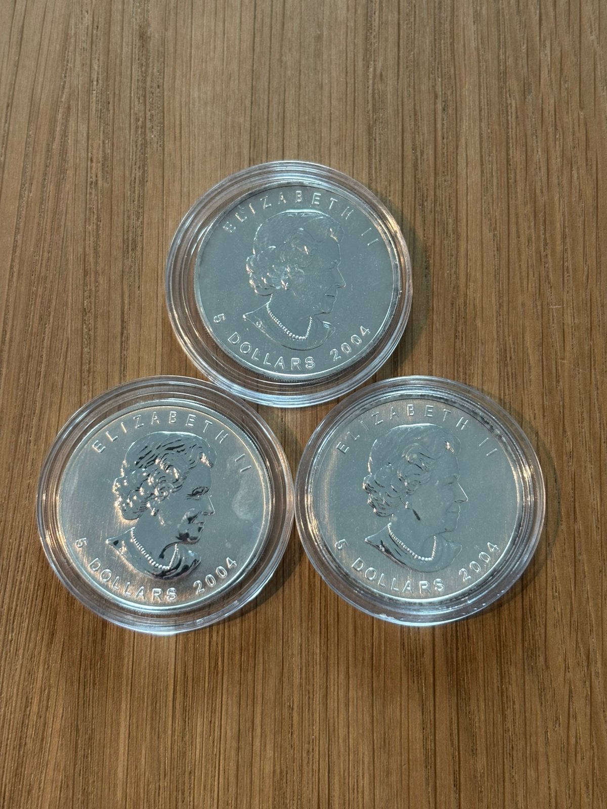 Maple leaf 2004 zilver 1 ounce in capsule, Ophalen of Verzenden, Zilver