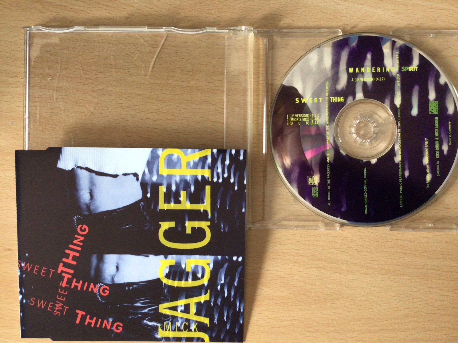 Mick Jagger-Sweet thing wandering spirit. EP cd-single., Ophalen of Verzenden, Zo goed als nieuw, Pop