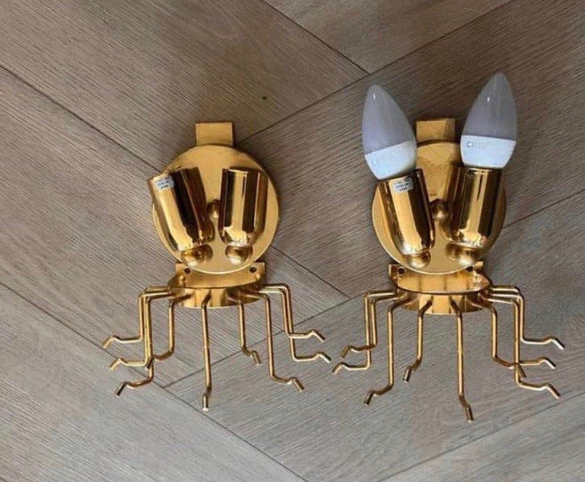PAOLO VENINI vintage Italiaanse design wandlampen, Huis en Inrichting, Ophalen of Verzenden, Zo goed als nieuw, Metaal