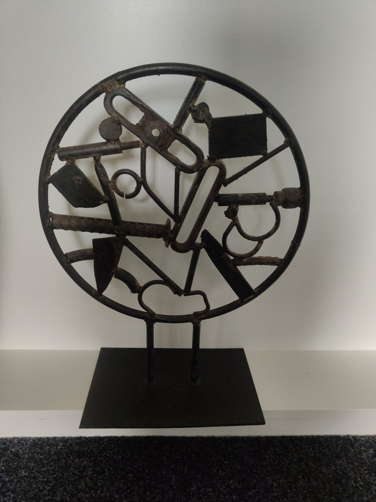 handwerker kunstwerk, Ophalen, Object, Metaal, 50 cm