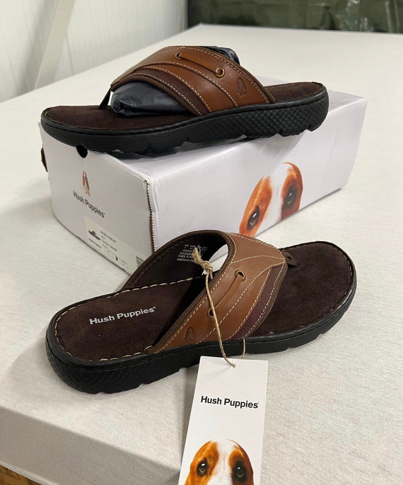 Hush Puppies Connor Heren Lederen NIEUW bruine sandalen 41, Sandalen, P, Bruin, P