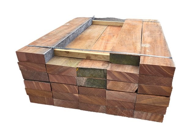 Azobé Hardhouten balken / klossen 7.0x20.0 cm - nr: HB233