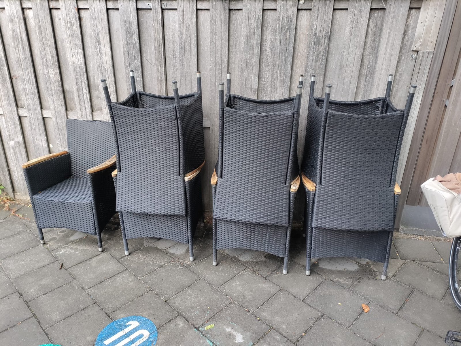 Tuinstoelen gratis, Ophalen, Gebruikt, Kunststof