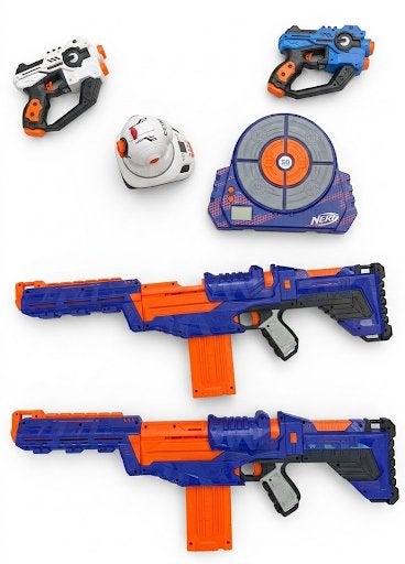 Grote Nerf Blaster Set - Lasergame én Dart Blasters, Ophalen of Verzenden, Zo goed als nieuw