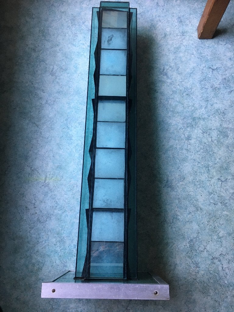 Zuil (perspex met spiegels) De Boer Lichtveld, Ophalen, Object, Groen, 110 cm