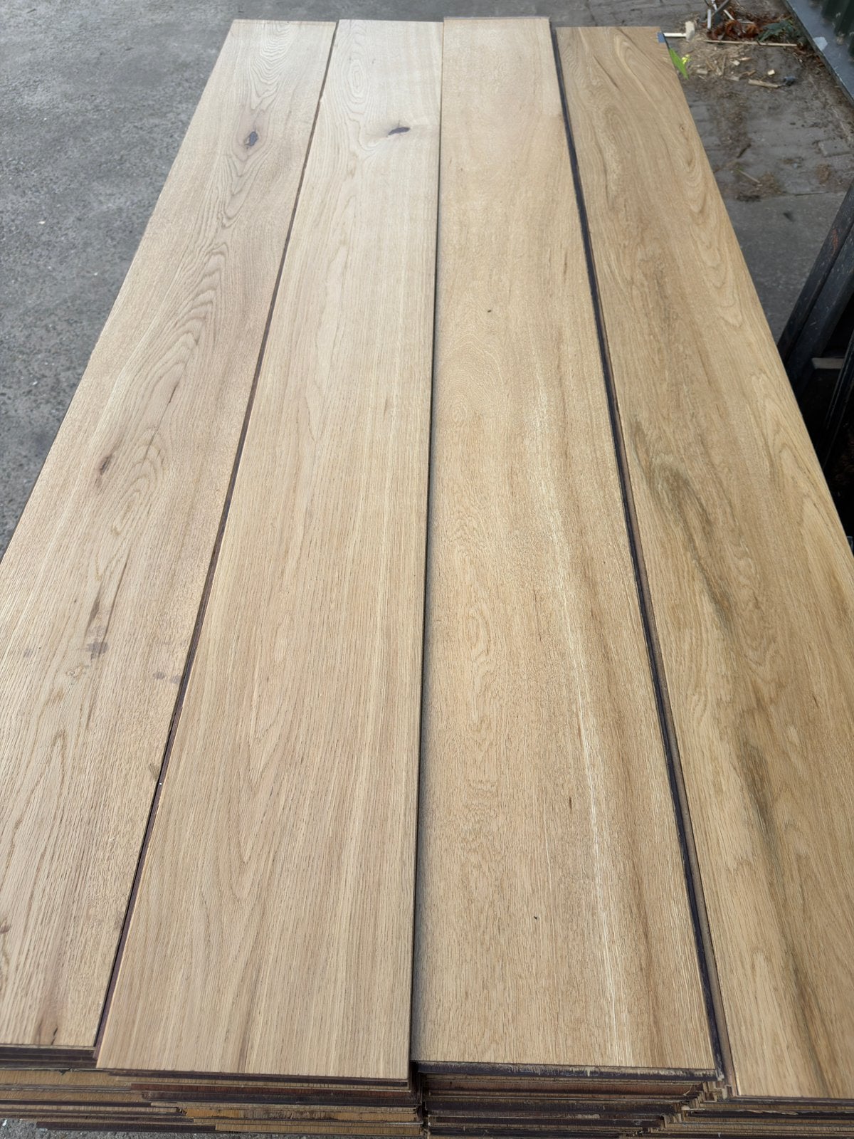 Eiken vloer 51 m2 multivloer 22 cm breed 1,9 cm dik top 4 mm, Ophalen, Vloerdelen of -planken, Zo goed als nieuw, 10 m² of meer