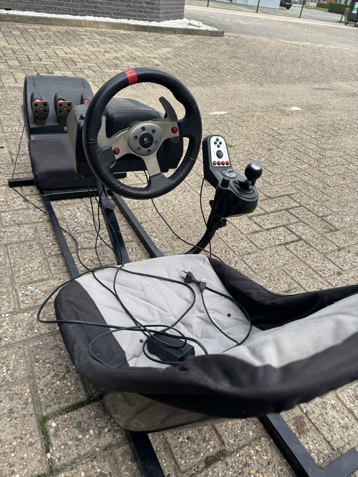 Logitech G27 Racestuur met Playseat en Shifter, Spelcomputers en Games, Racestuur, Gebruikt, Force feedback, Ophalen of Verzenden