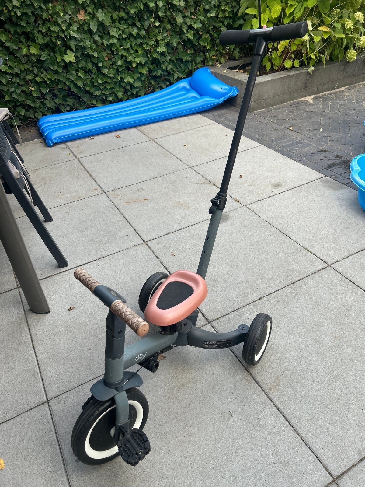 Kinder driewieler met duwstang, Fietsen en Brommers, Fietsen | Driewielers, Ophalen, Gebruikt, Terugtraprem, Duwstang