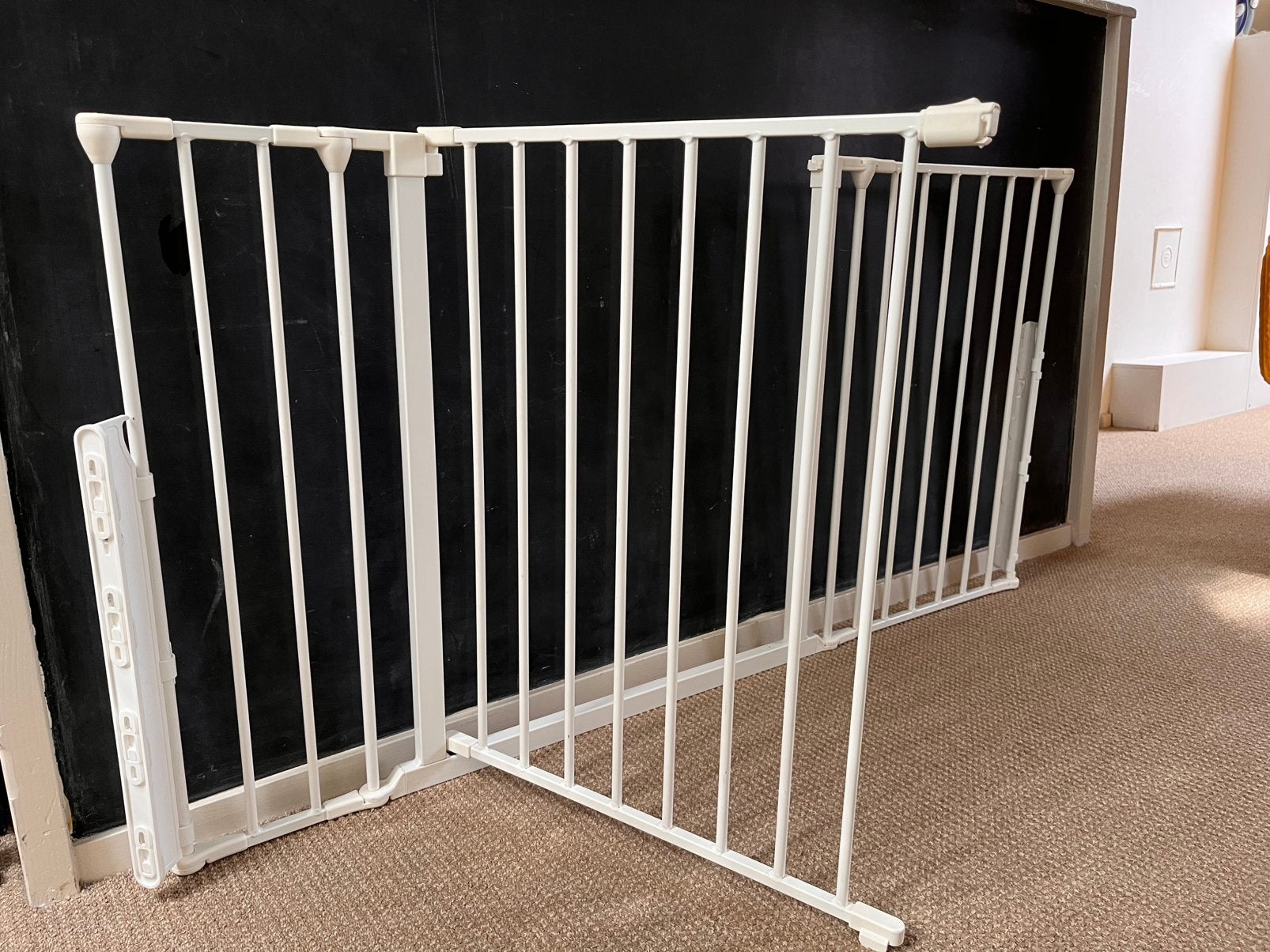 Traphekje Babydan Flex wit, Kinderen en Baby's, Traphekjes, Ophalen, Gebruikt, 115 cm of meer, Metaal of IJzer