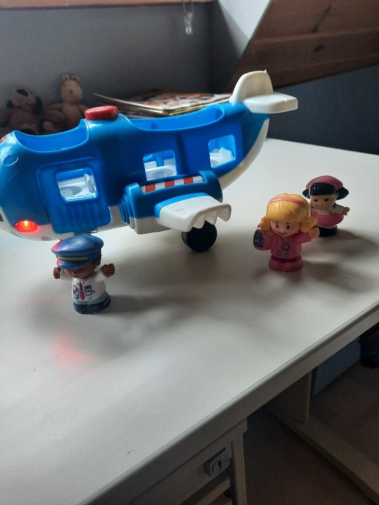 Fisher Price vliegtuig, Ophalen, Zo goed als nieuw, Auto of Voertuig, Met licht